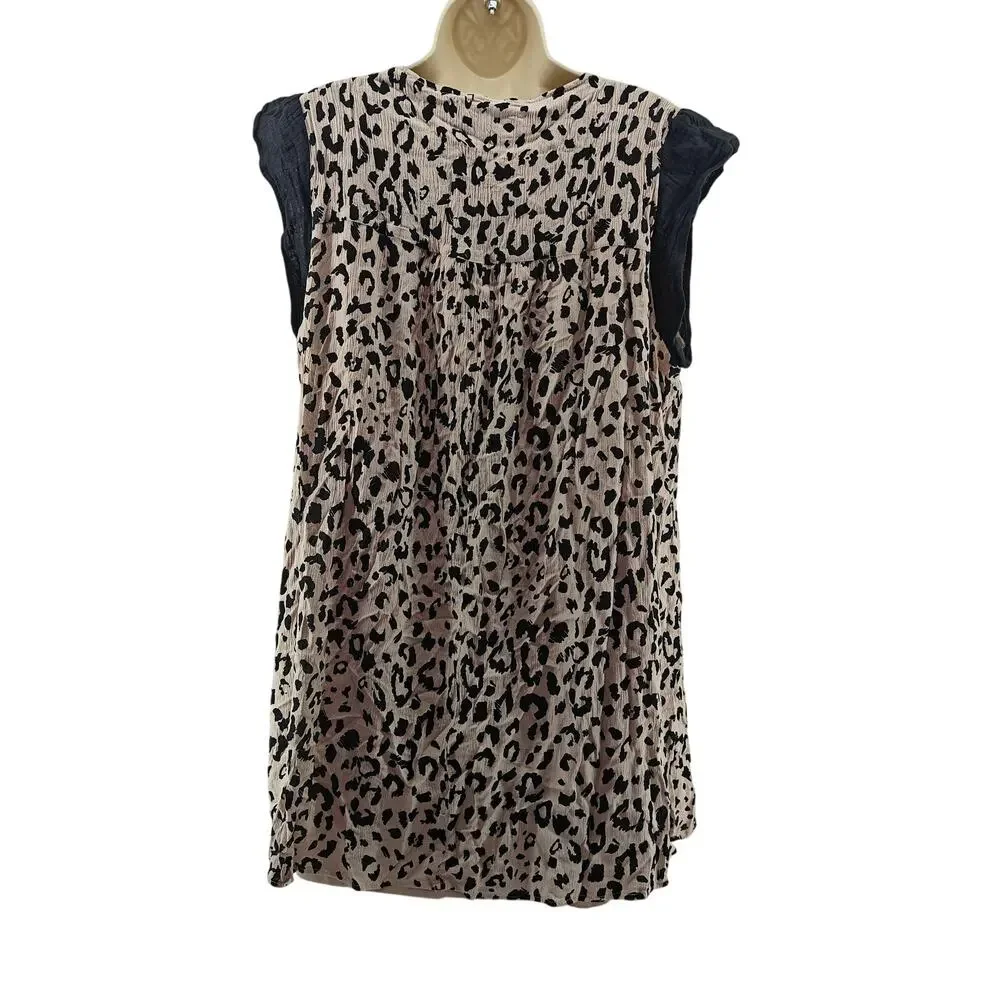 Savanna Jane Dress Women’s Size 1X Floral Embroidered Cheetah Print